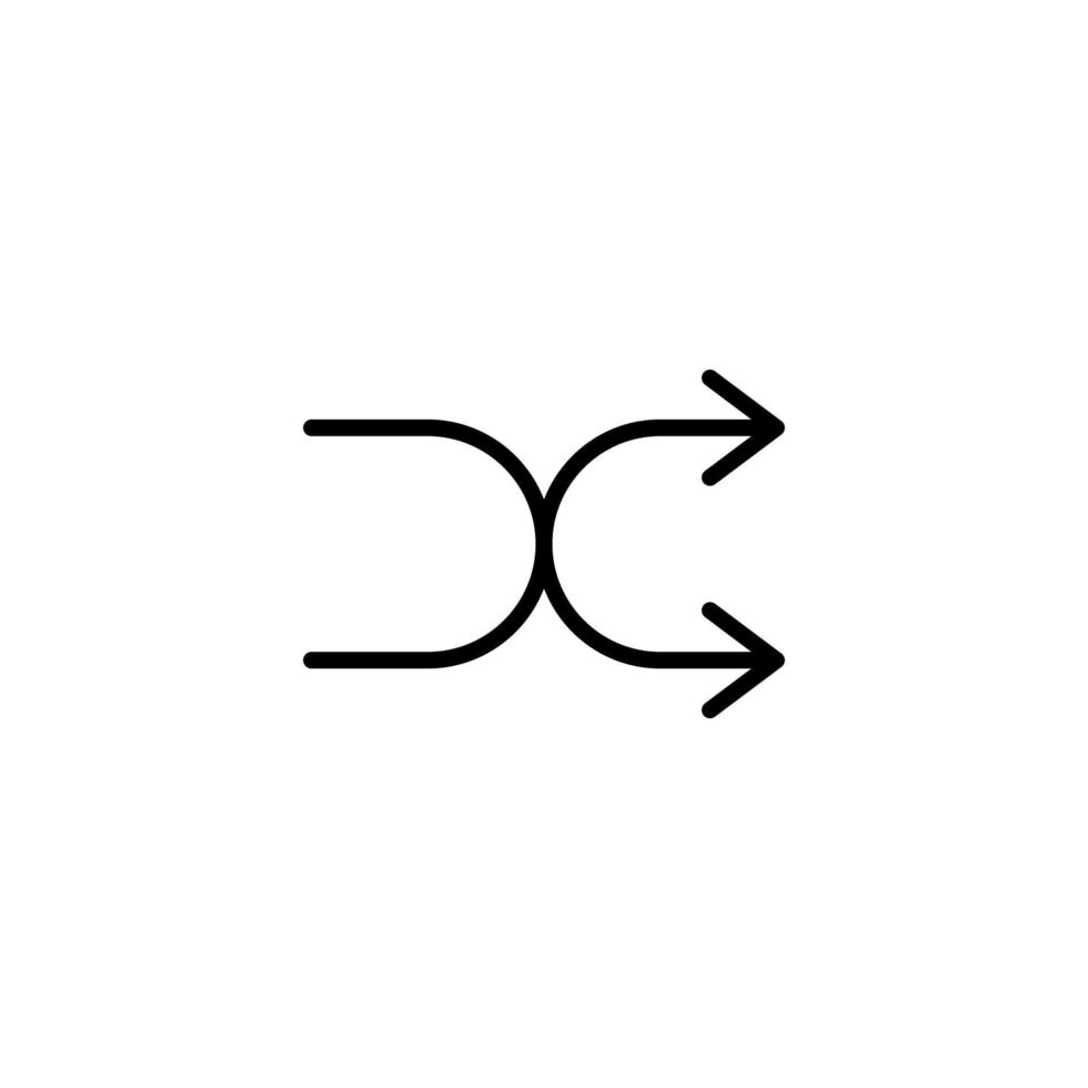 Arrow icon with outline style vector