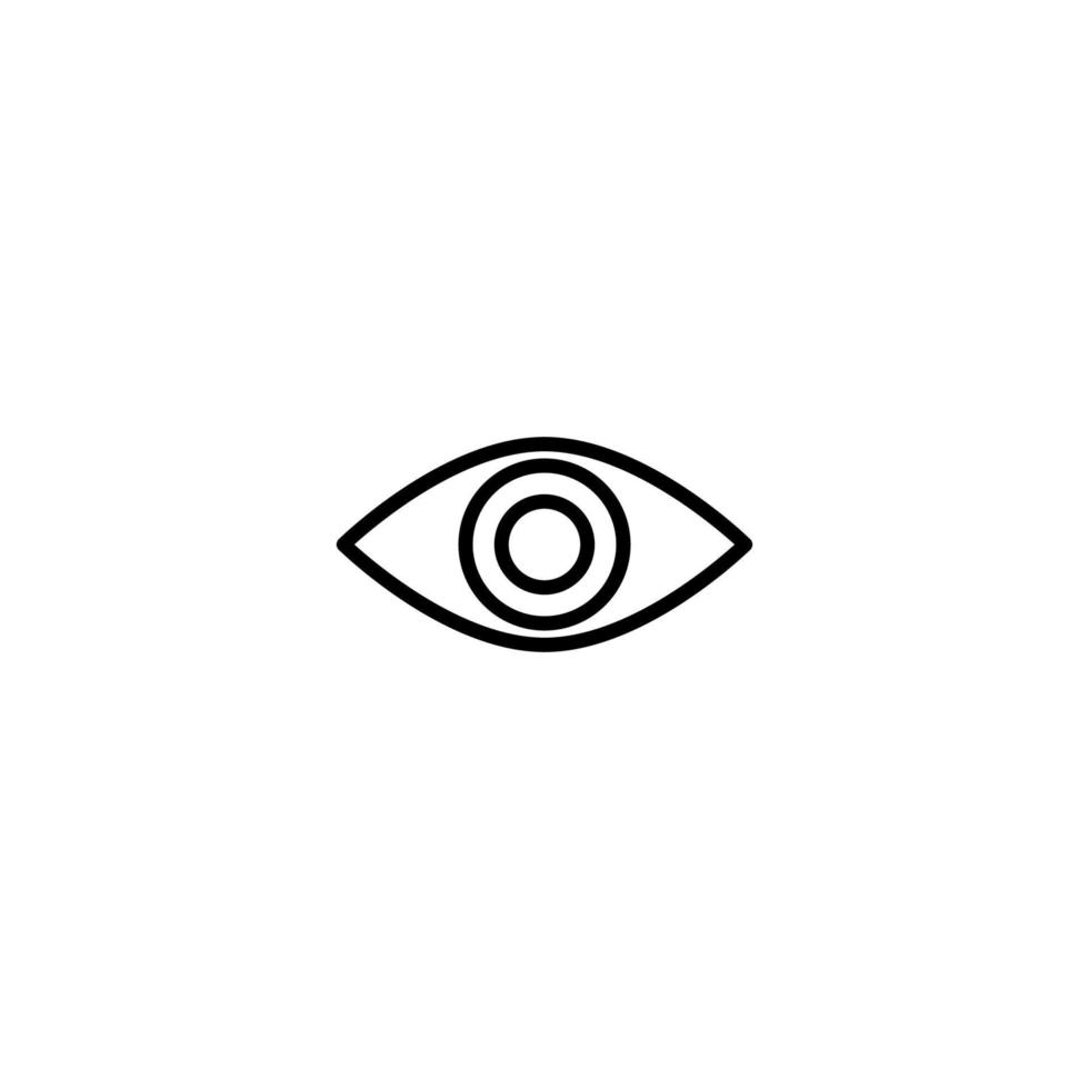 Eyes icon with outline style vector