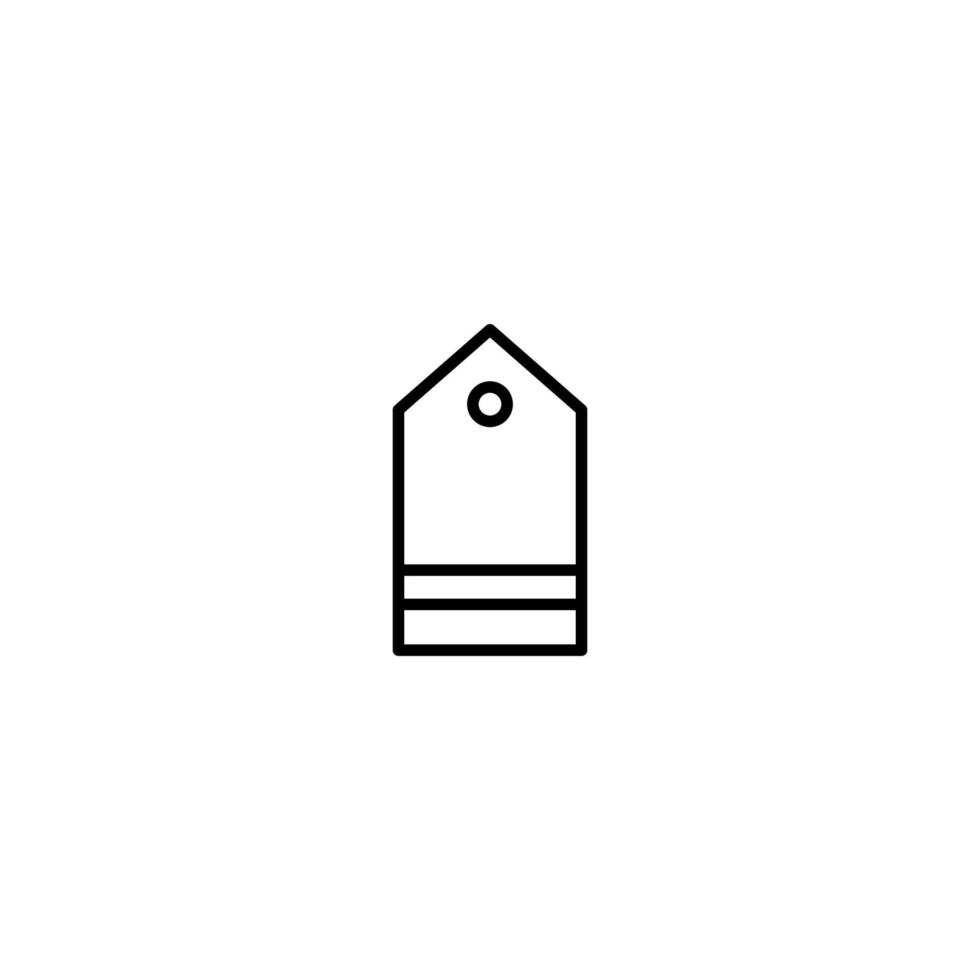 Price tag icon with outline style vector