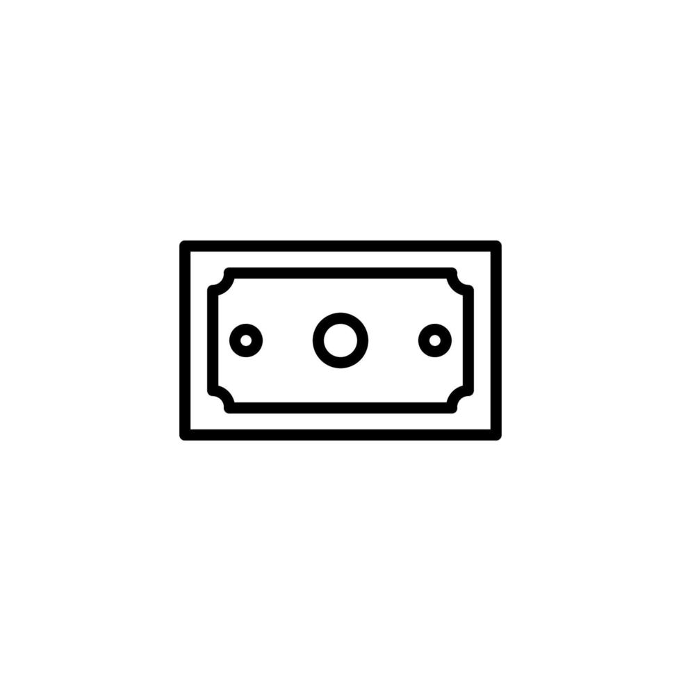 Currency icon with outline style vector