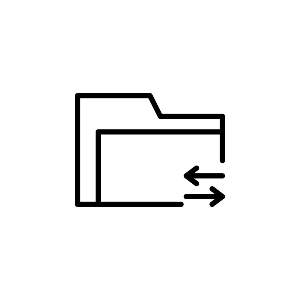 Folder icon with outline style vector