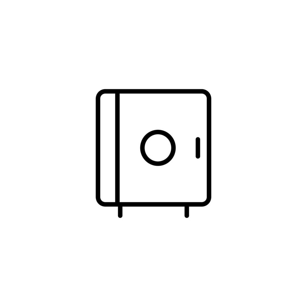 Safe icon with outline style vector