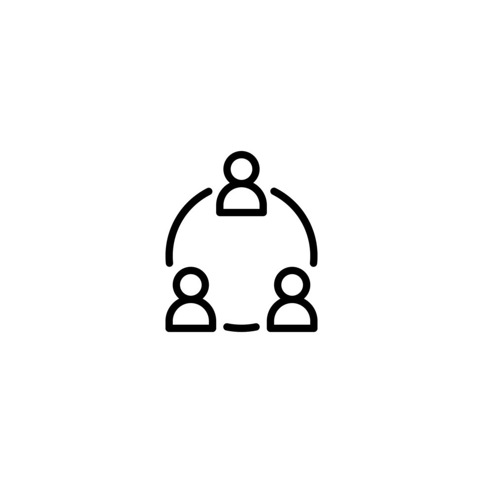 Working group icon with outline style vector