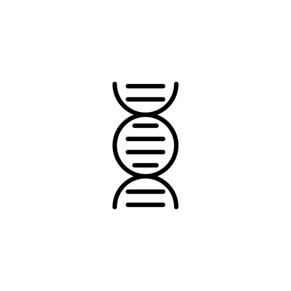 DNA icon with outline style vector