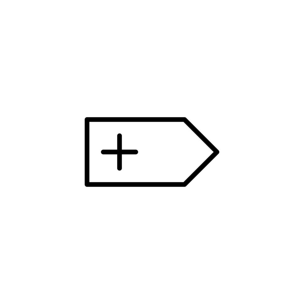 Navigation icon with outline style vector