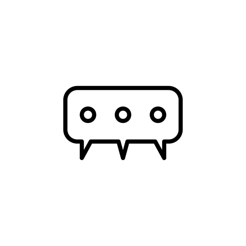 Message icon with outline style vector