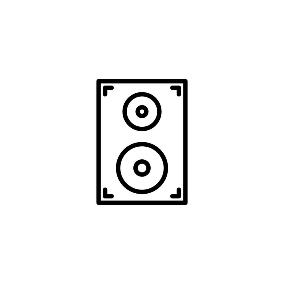 Speaker icon with outline style vector