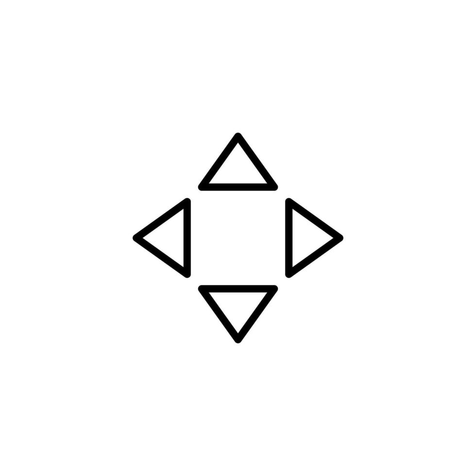 Navigation icon with outline style vector