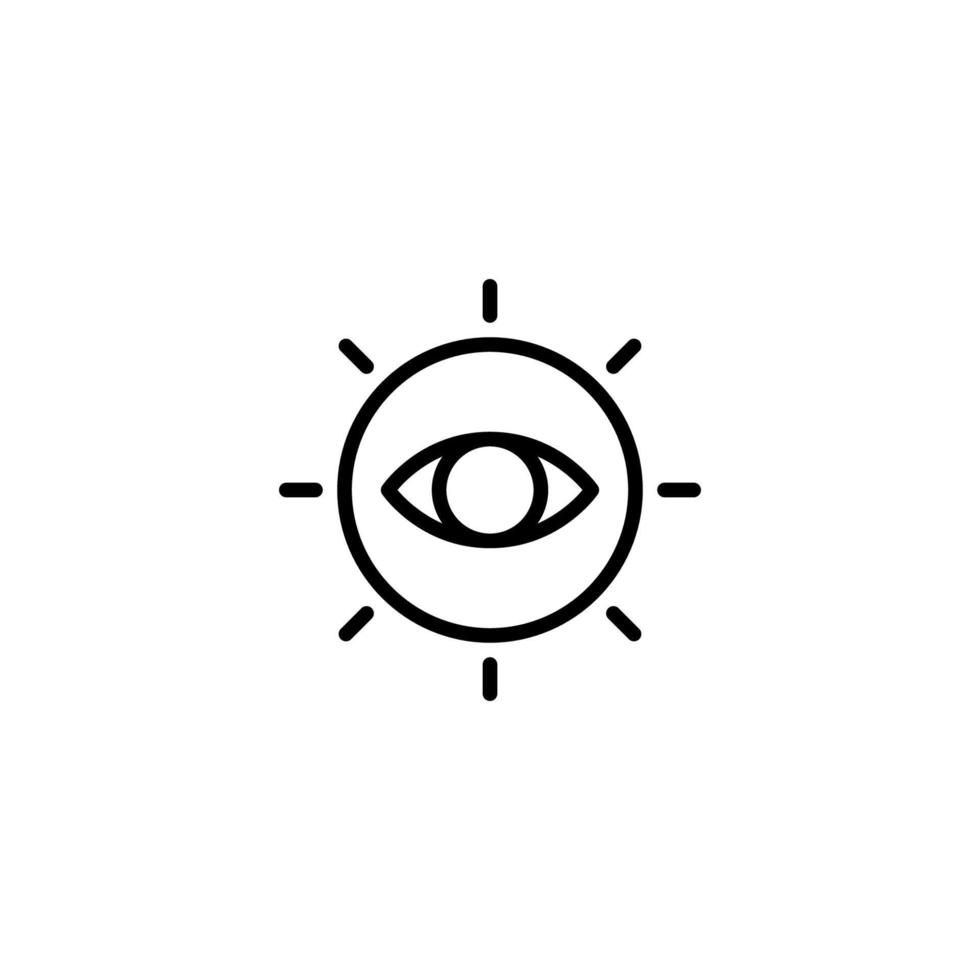 Eyes icon with outline style vector