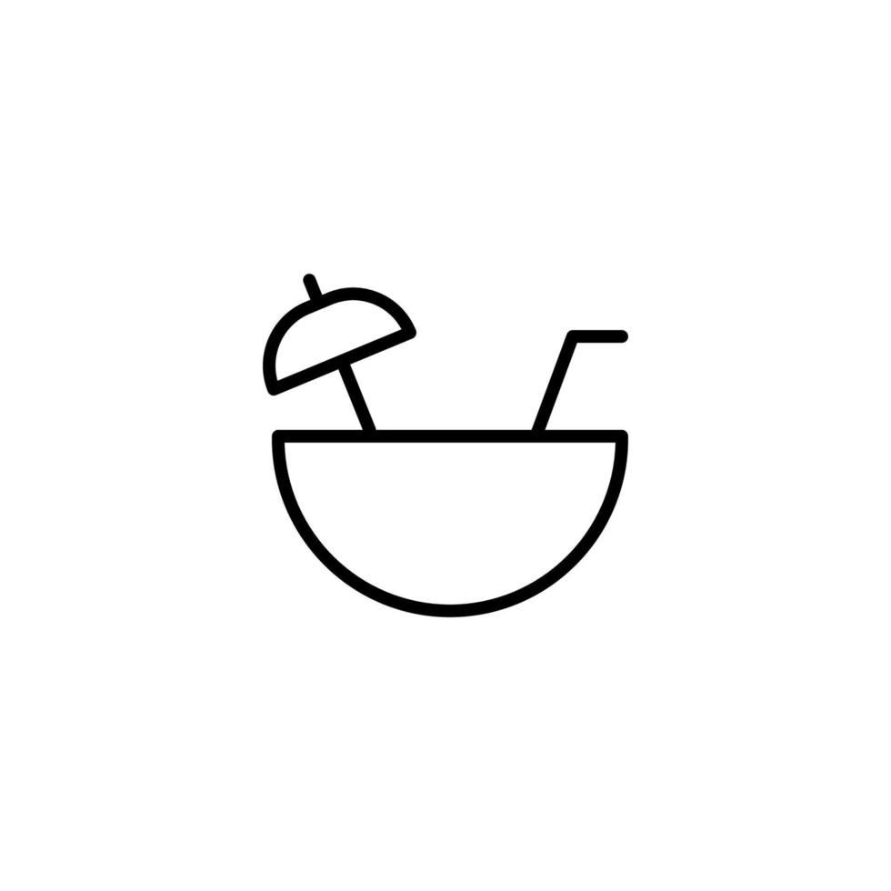 Drink icon with outline style vector