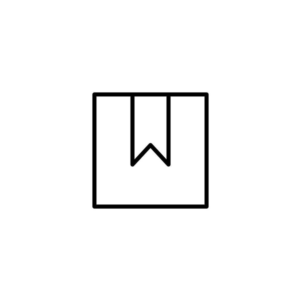 Package icon with outline style vector