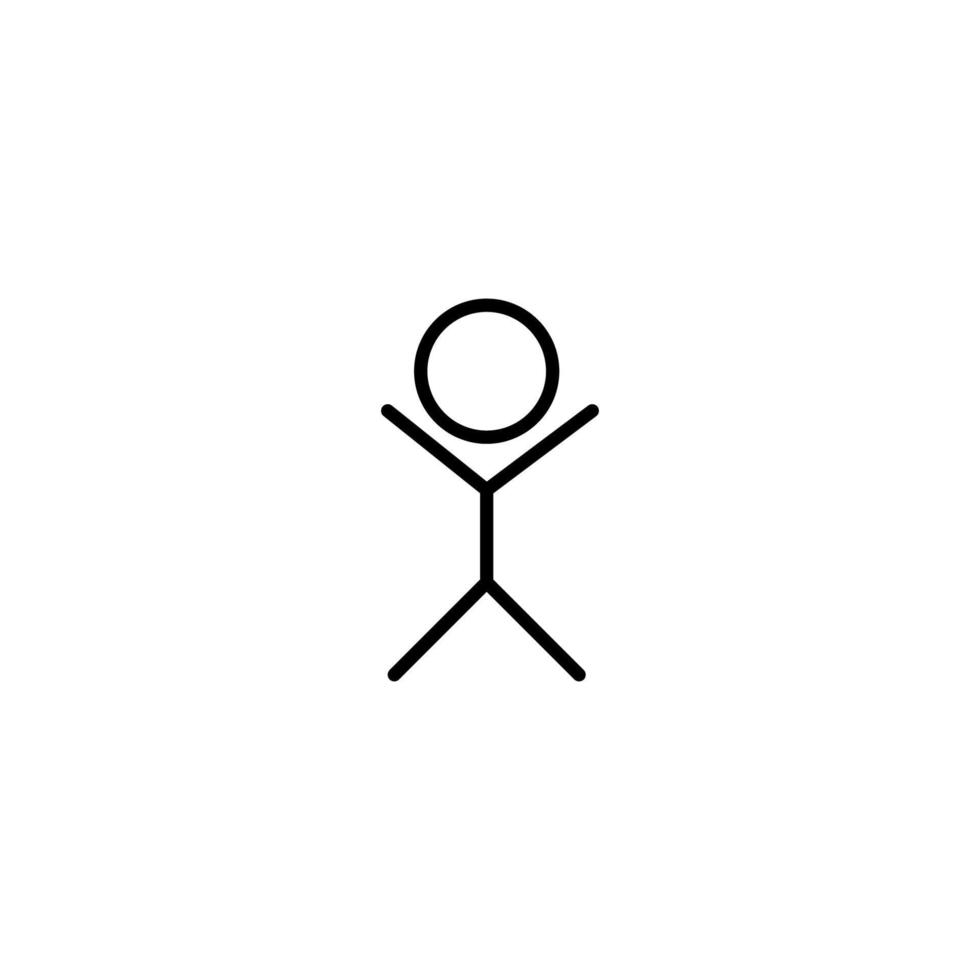 People icon with outline style vector