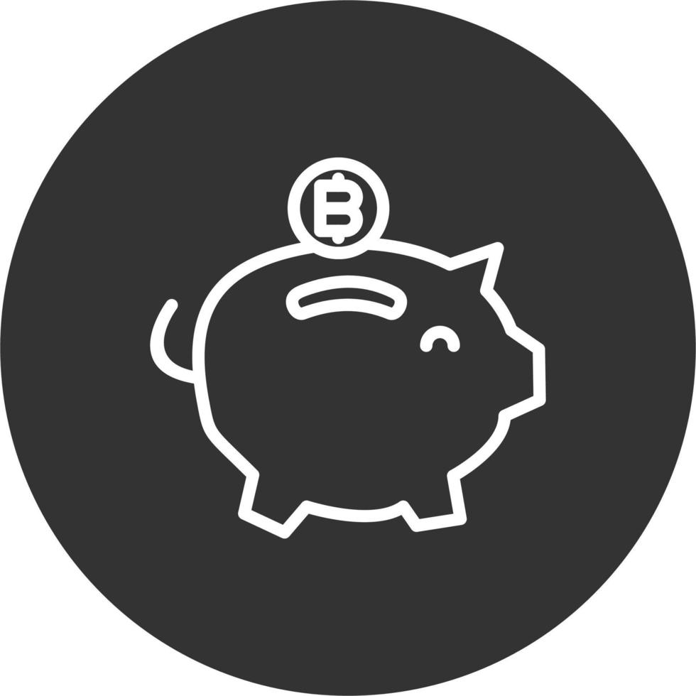Bitcoin Piggy Bank Vector Icon