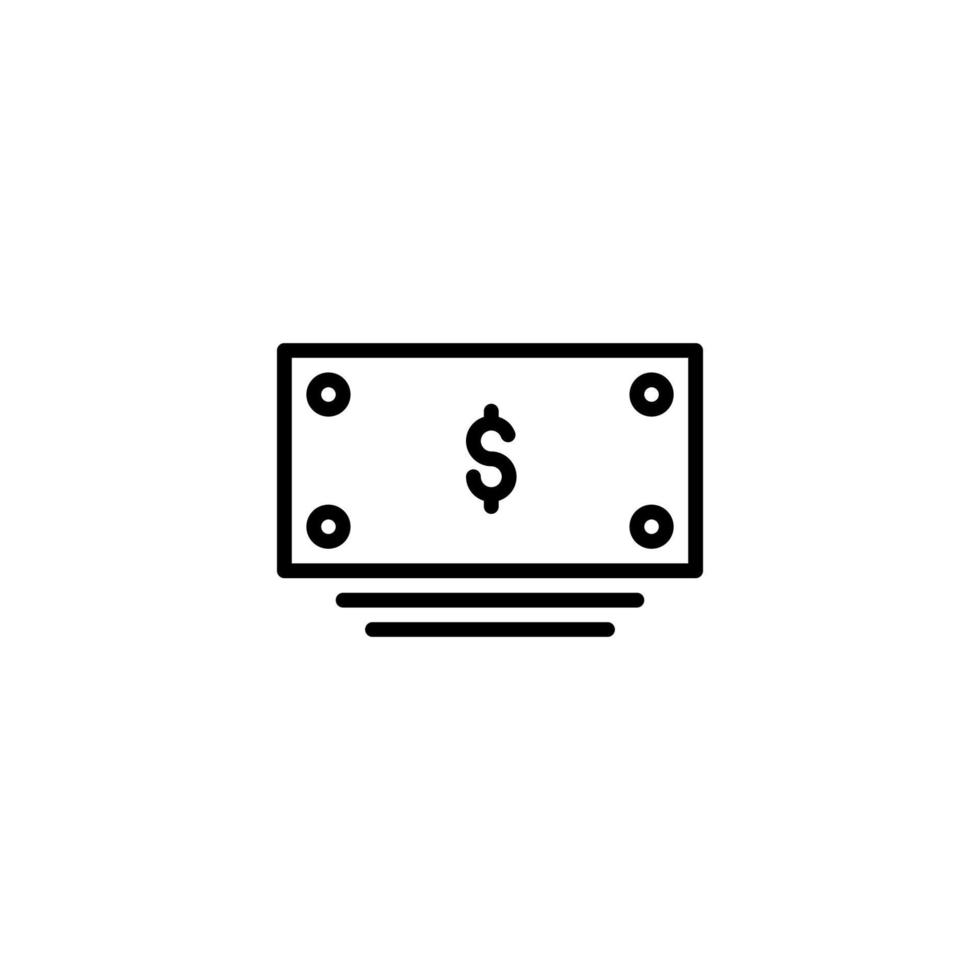 Money icon with outline style vector