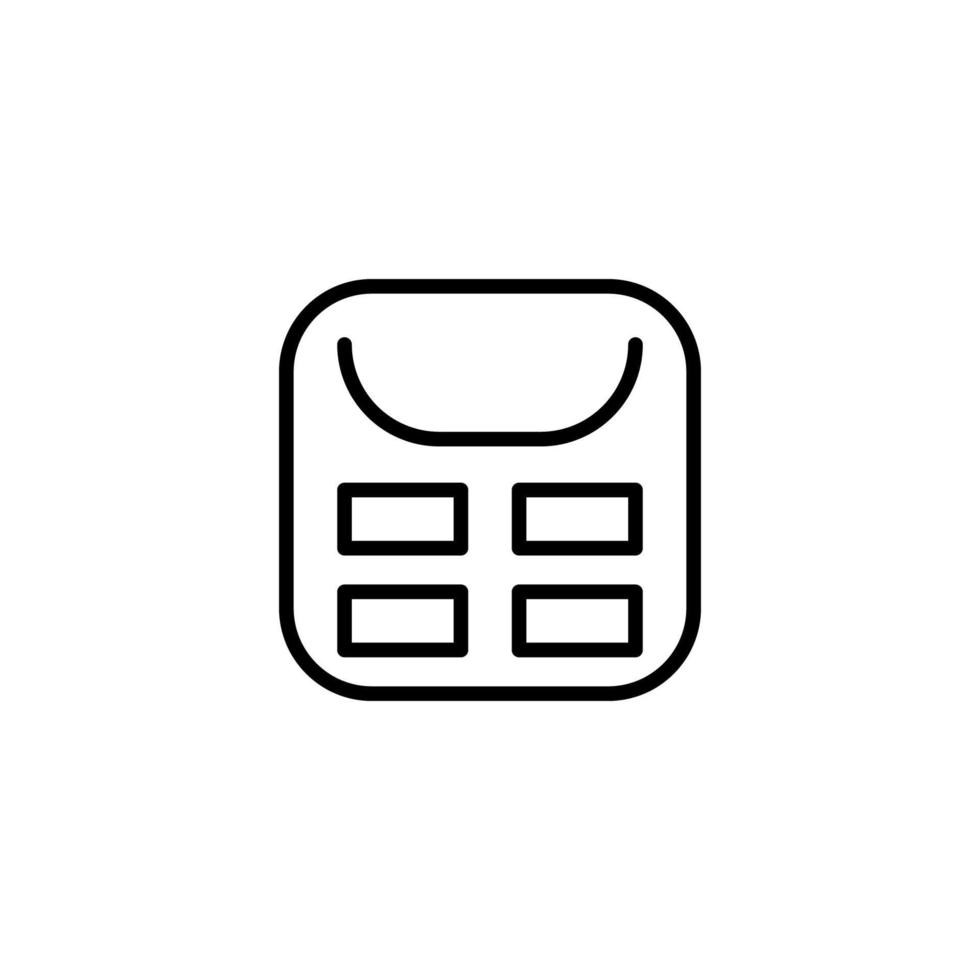 Shop icon with outline style vector