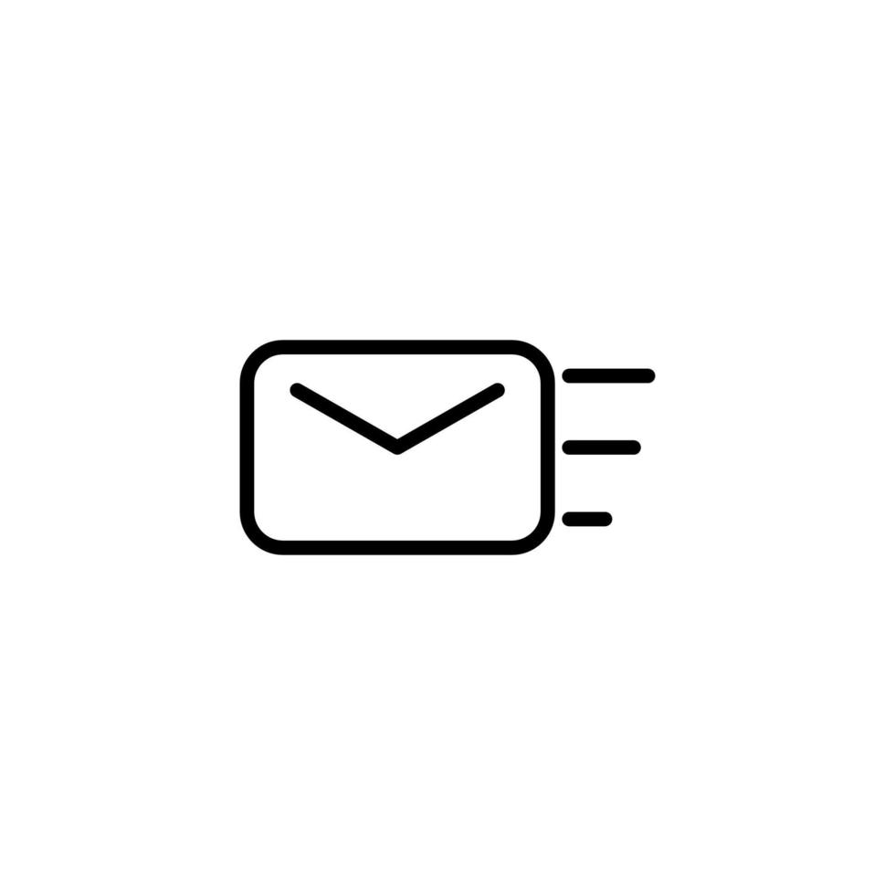 Message icon with outline style vector