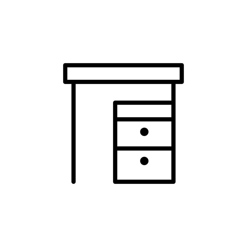 Table icon with outline style vector