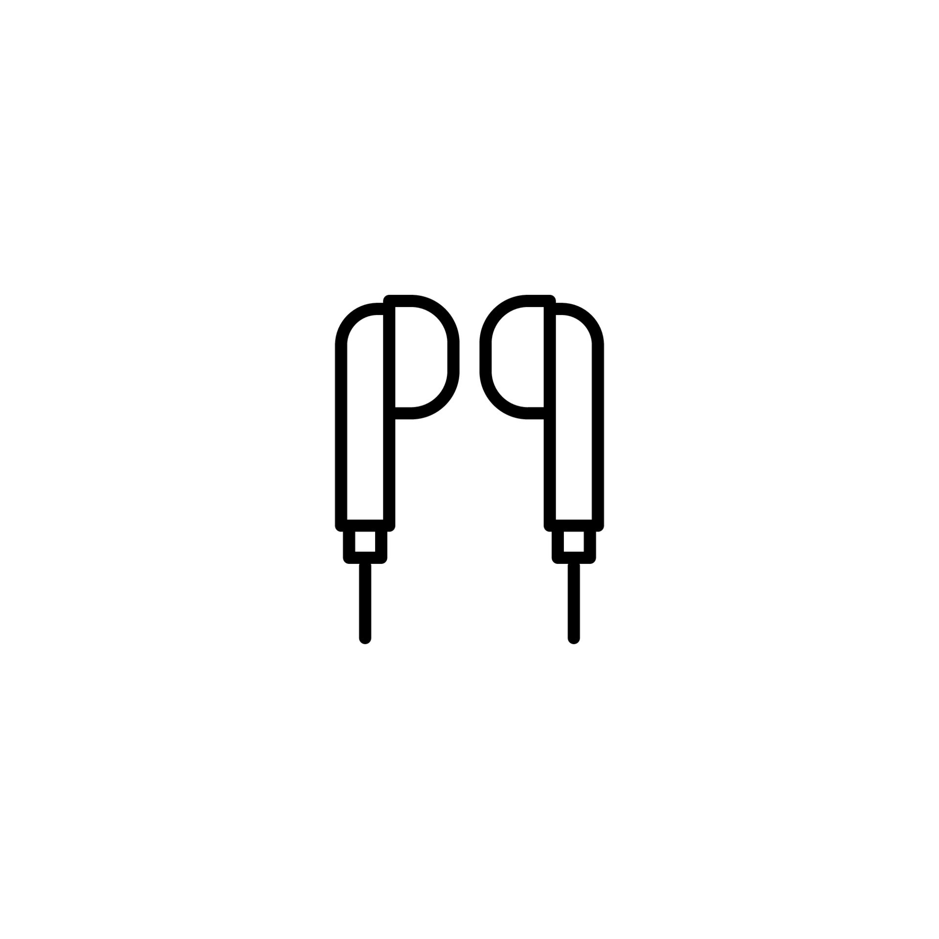 Earphone icon with outline style 20593208 Vector Art at Vecteezy