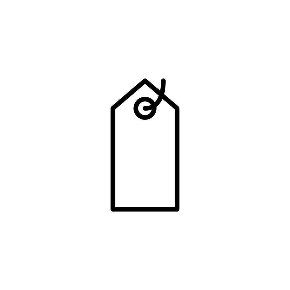 Price tag icon with outline style vector