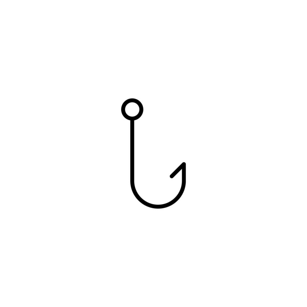 Hook icon with outline style vector