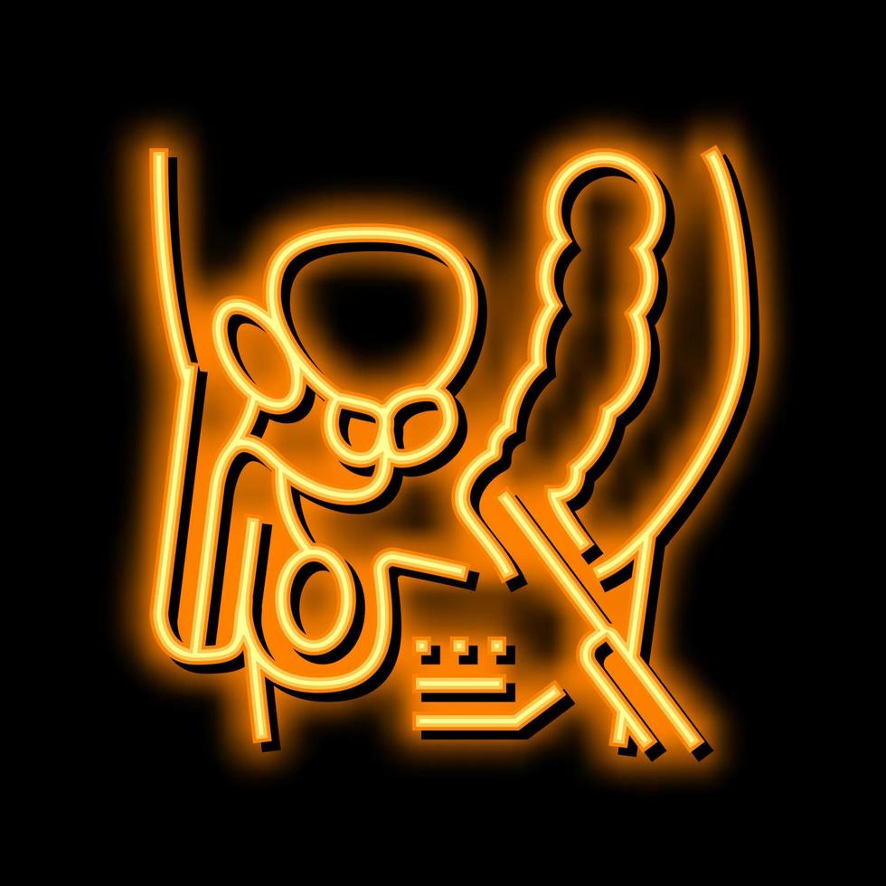 prostate cancer test male health check neon glow icon illustrati vector