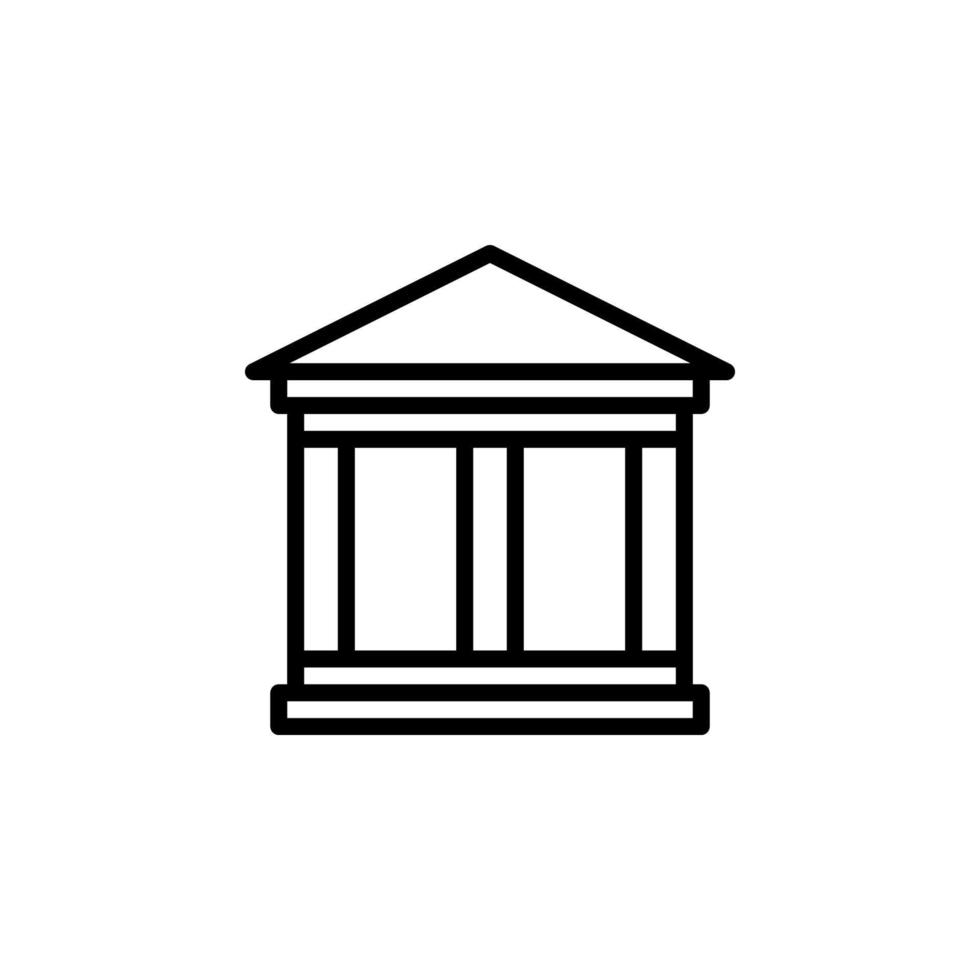 Museum icon with outline style vector