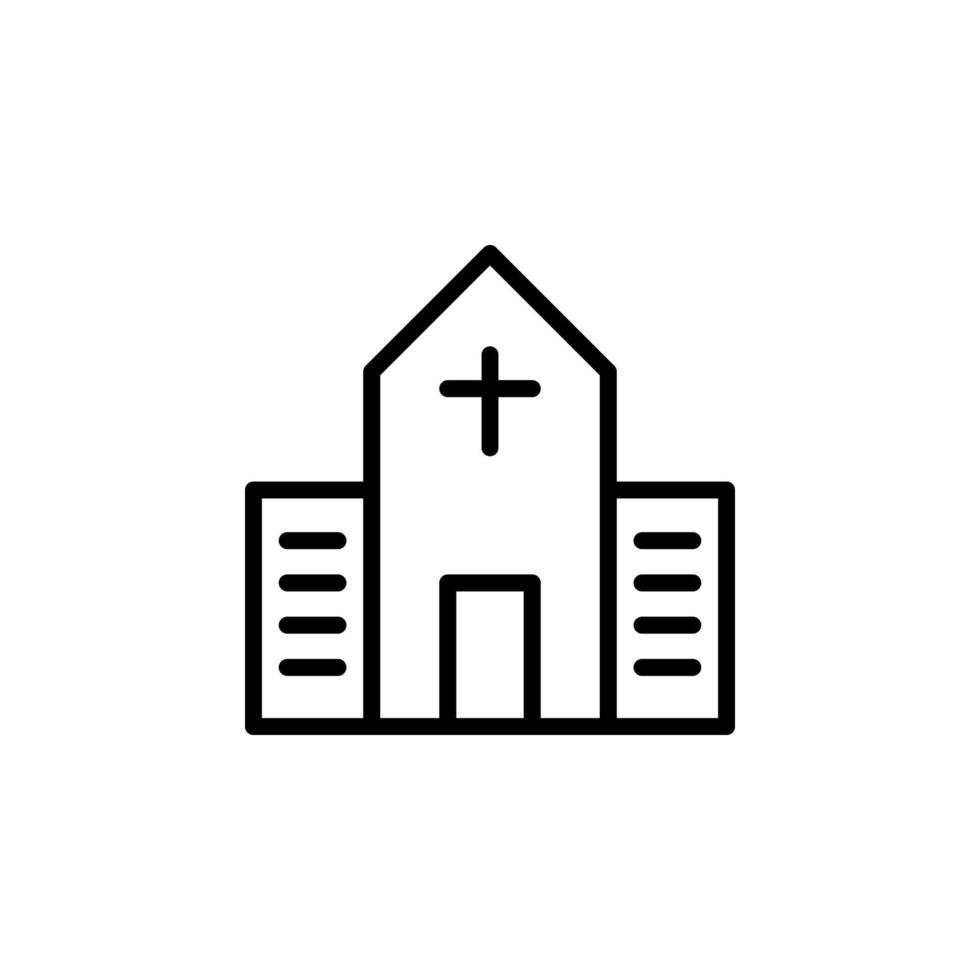 Hospital icon with outline style vector