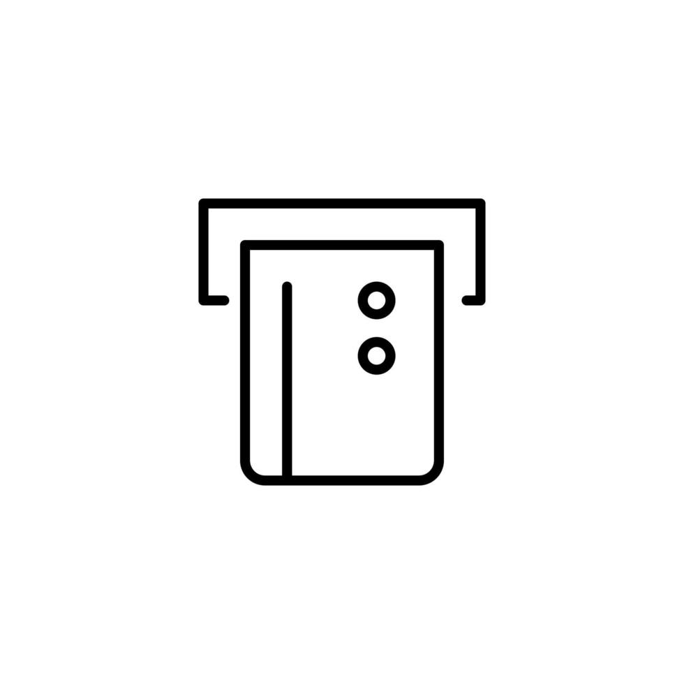 Name tag icon with outline style vector