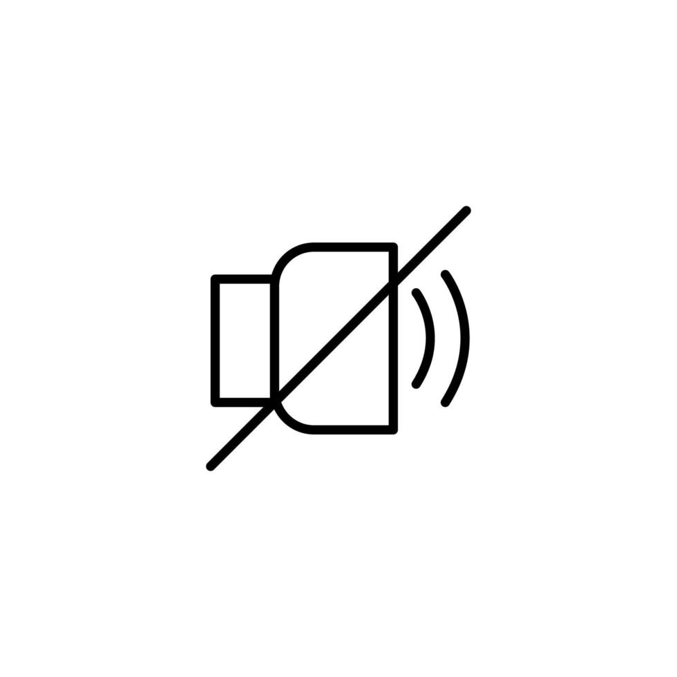 Sound icon with outline style vector