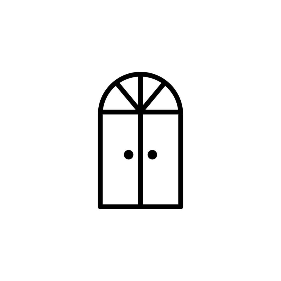 Window icon with outline style vector