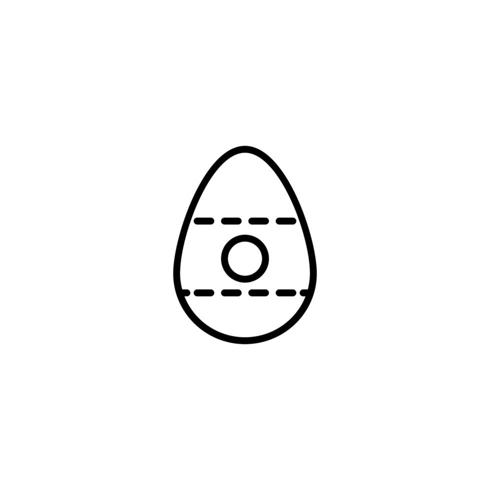 Easter Egg icon with outline style vector