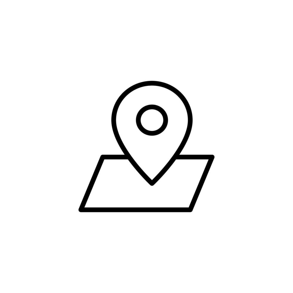 Location icon with outline style vector