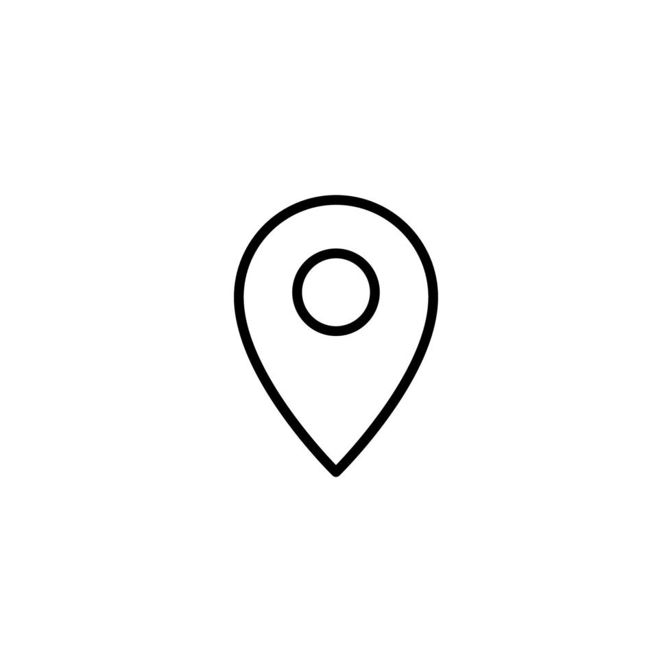 Location icon with outline style vector
