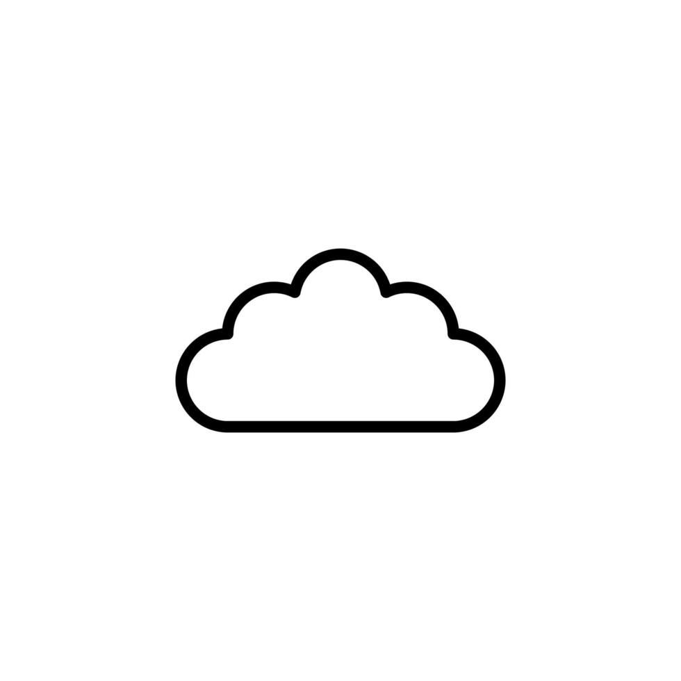 Cloud icon with outline style vector