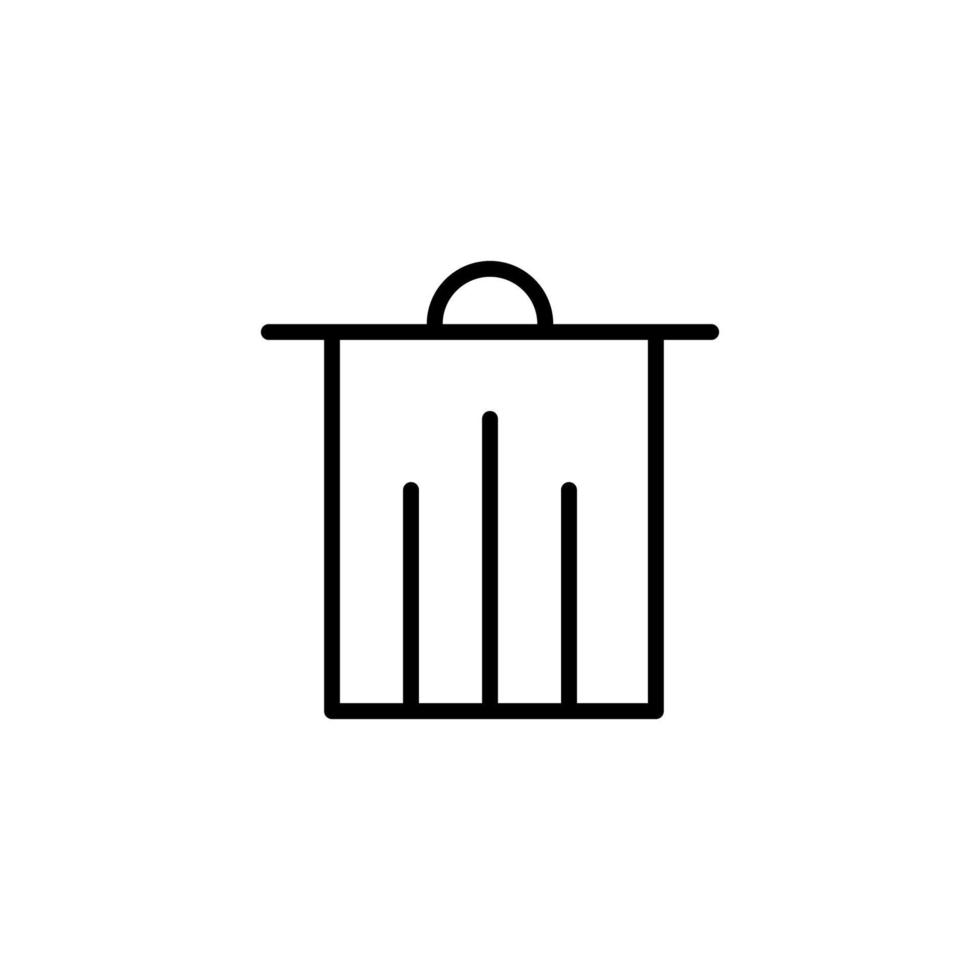 Recycle bin icon with outline style vector