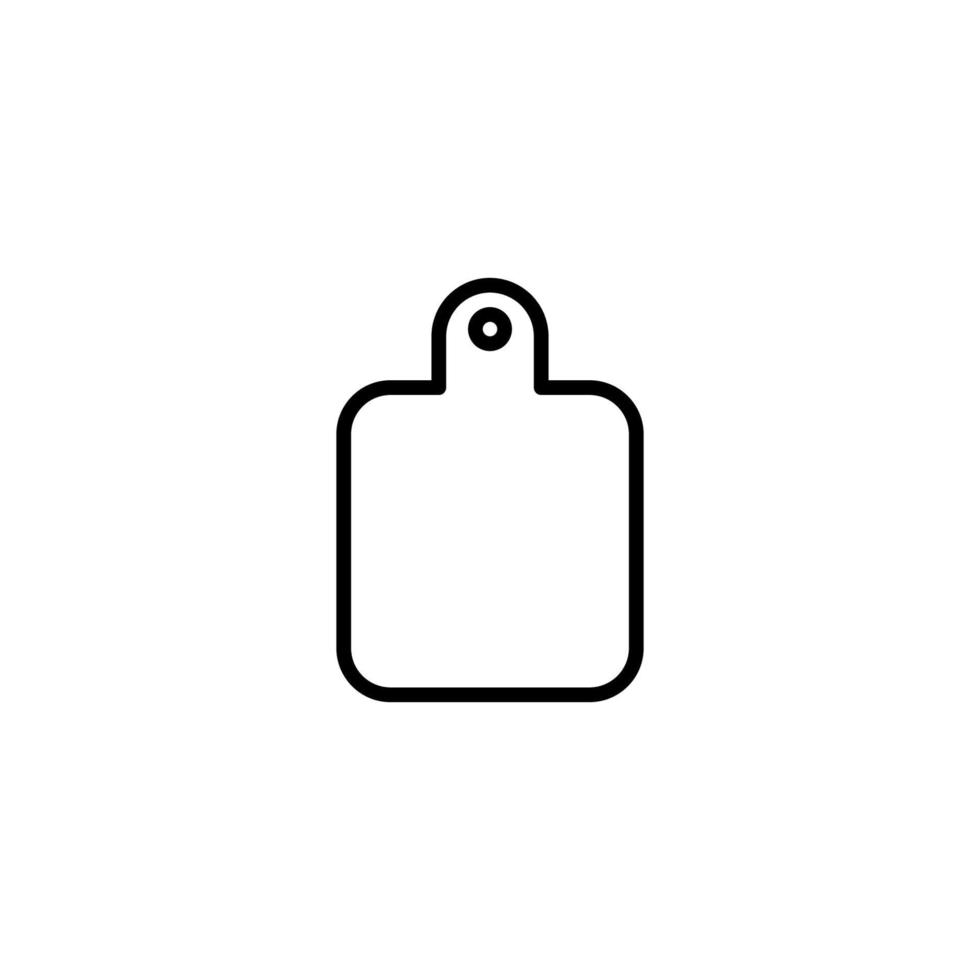 Cutting board icon with outline style vector