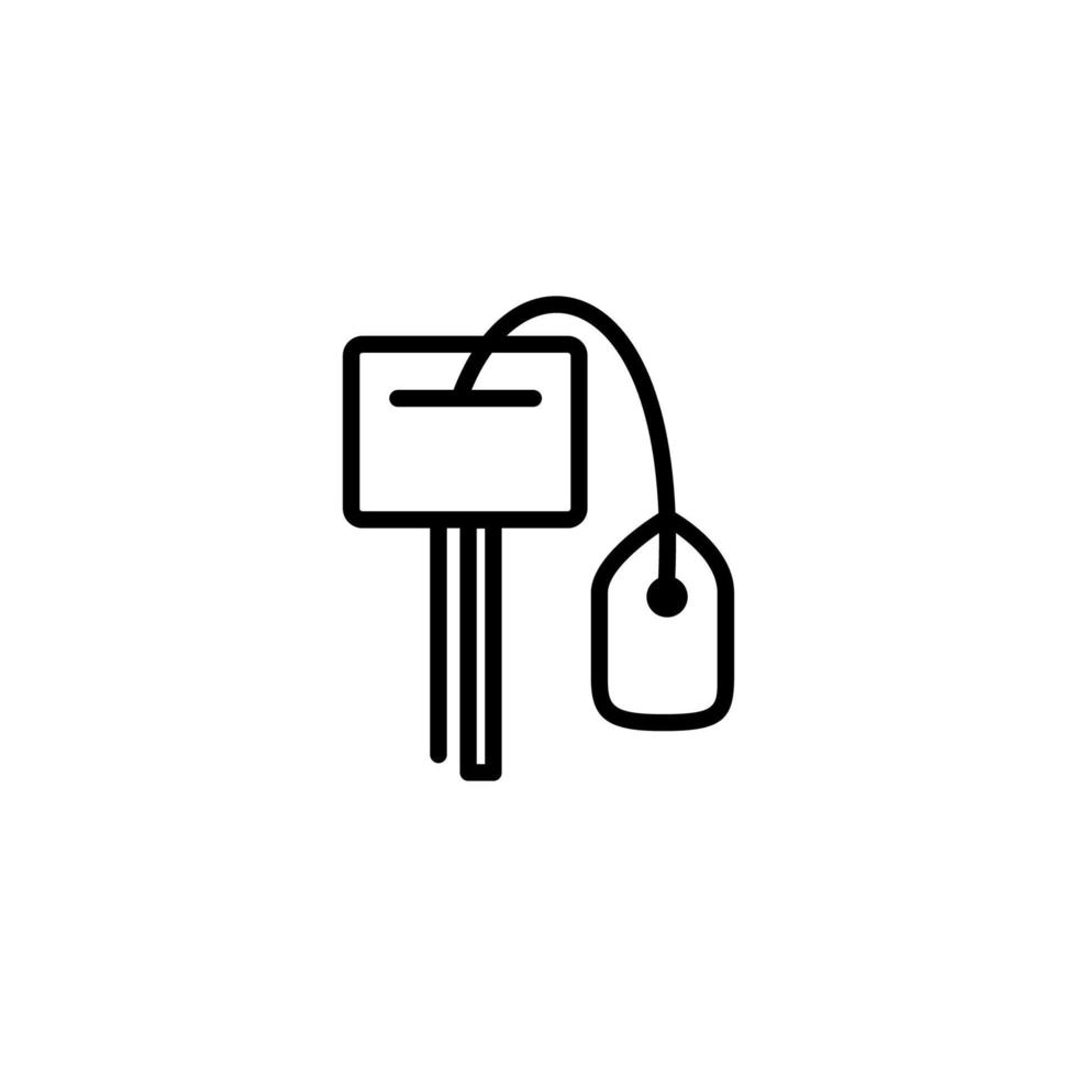 Key icon with outline style vector