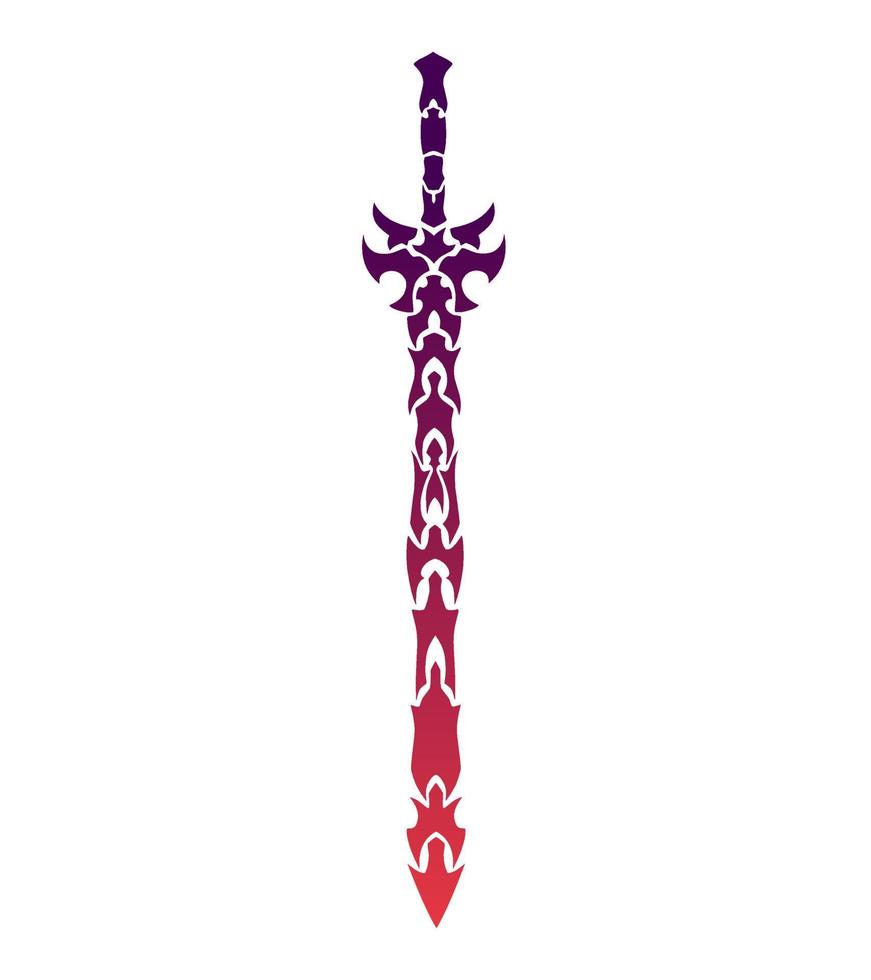 illustration vector graphic of design tribal art sword