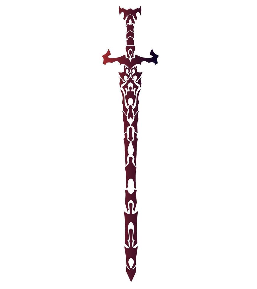 illustration vector graphic of design tribal art sword