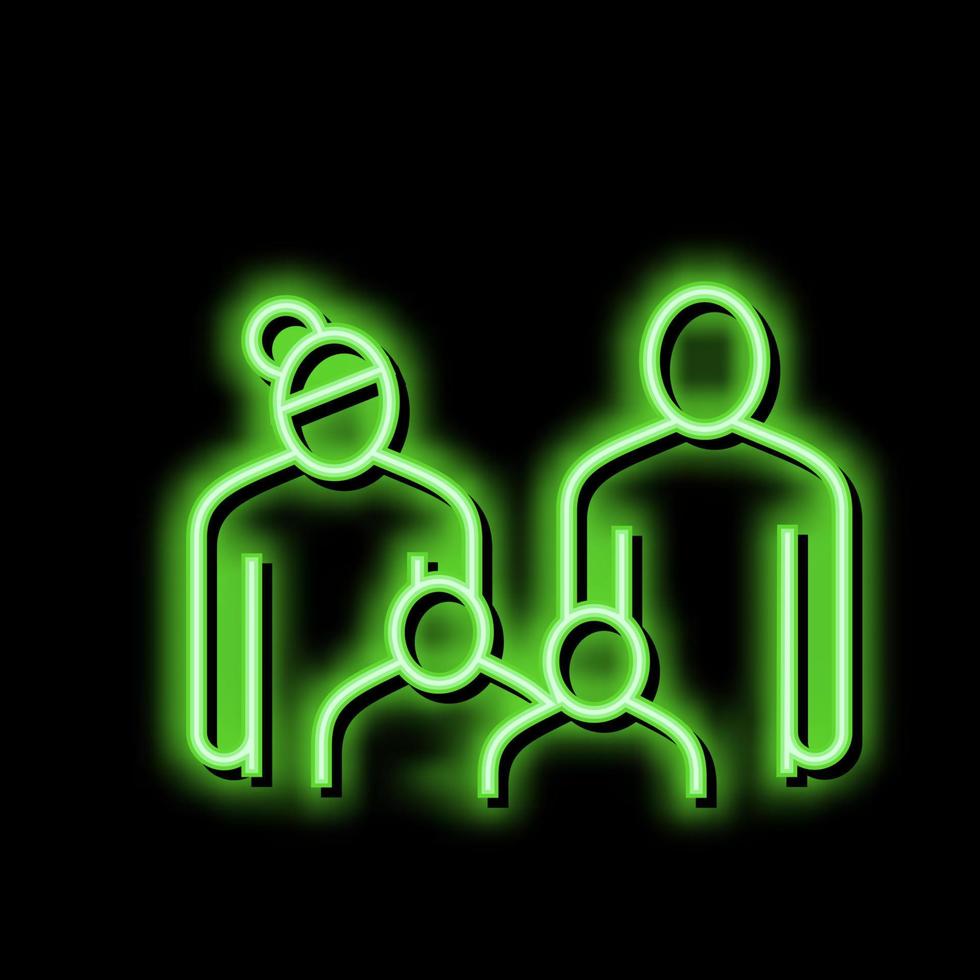family law dictionary neon glow icon illustration vector