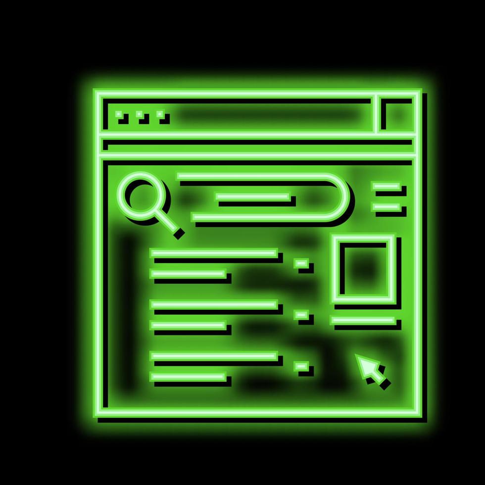 internet mens leisure neon glow icon illustration vector