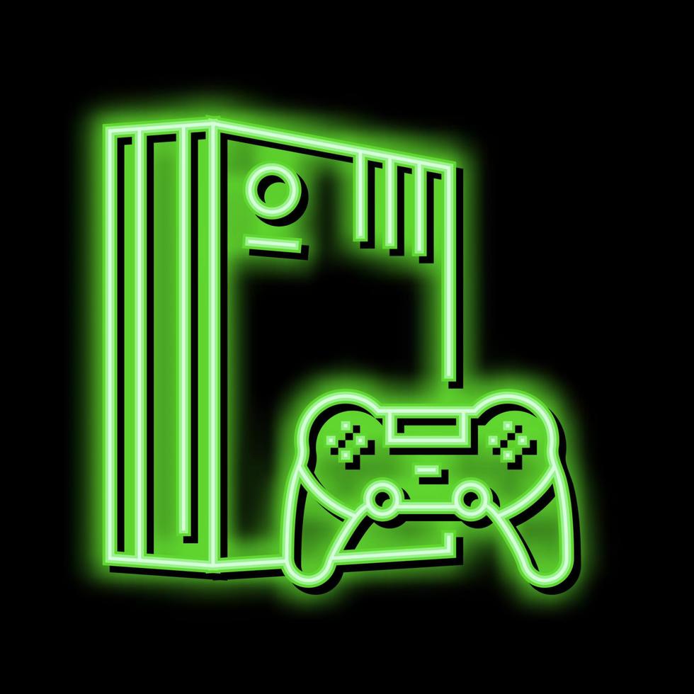 video games mens leisure neon glow icon illustration vector