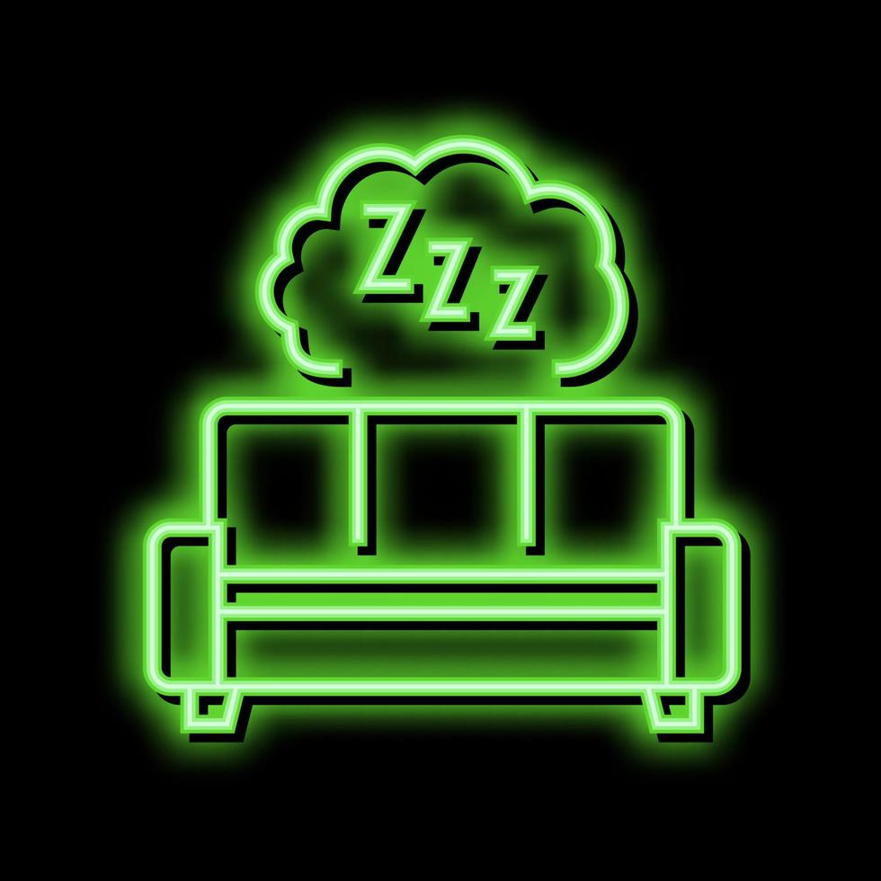 sleeping mens leisure neon glow icon illustration vector