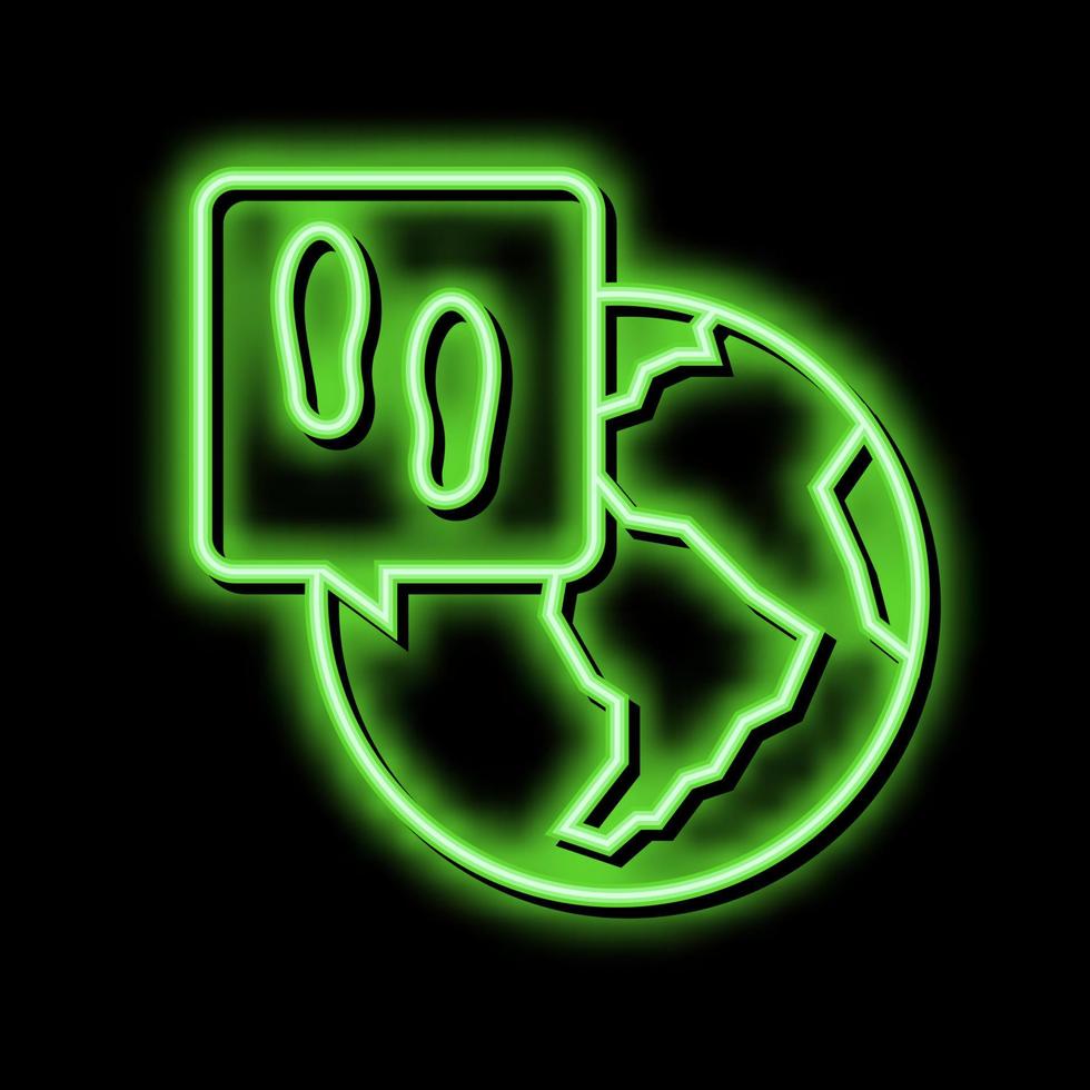 worldwide refugee neon glow icon illustration vector