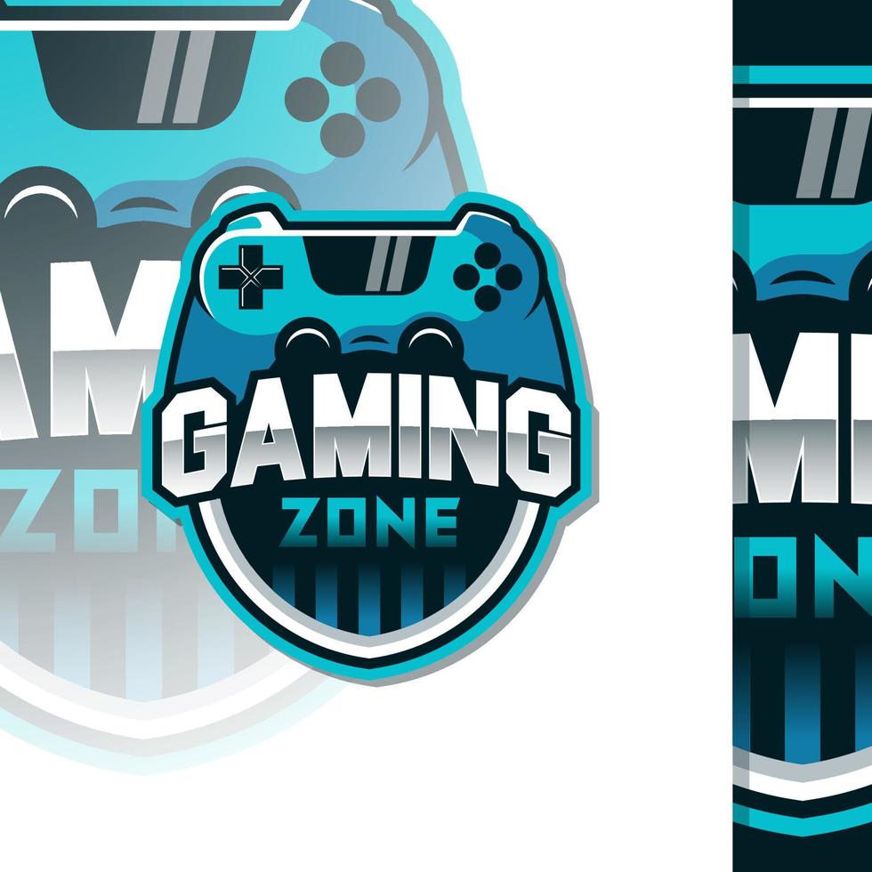 juego de azar zona logo concepto con e-sport logo estilo vector