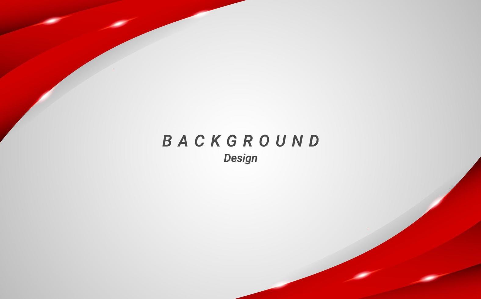 Red white wave geometric background vector