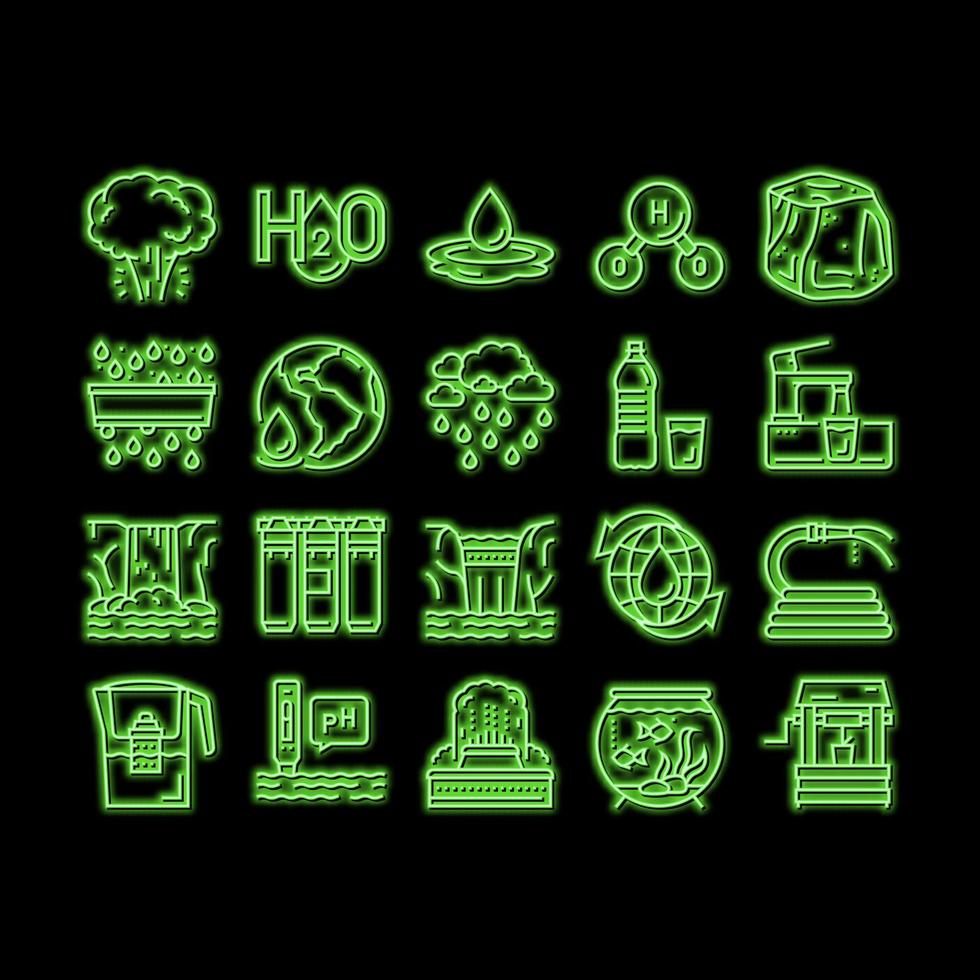 Water Purification neon glow icon illustration vector