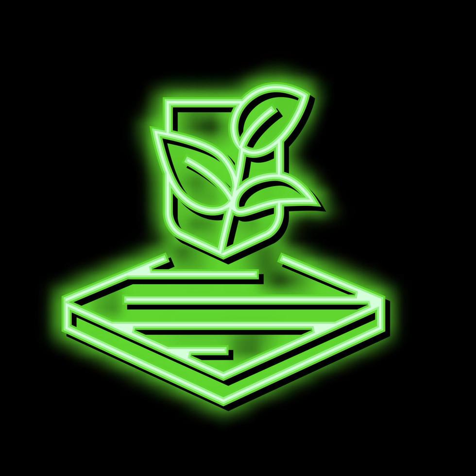 eco fabrics properties neon glow icon illustration vector