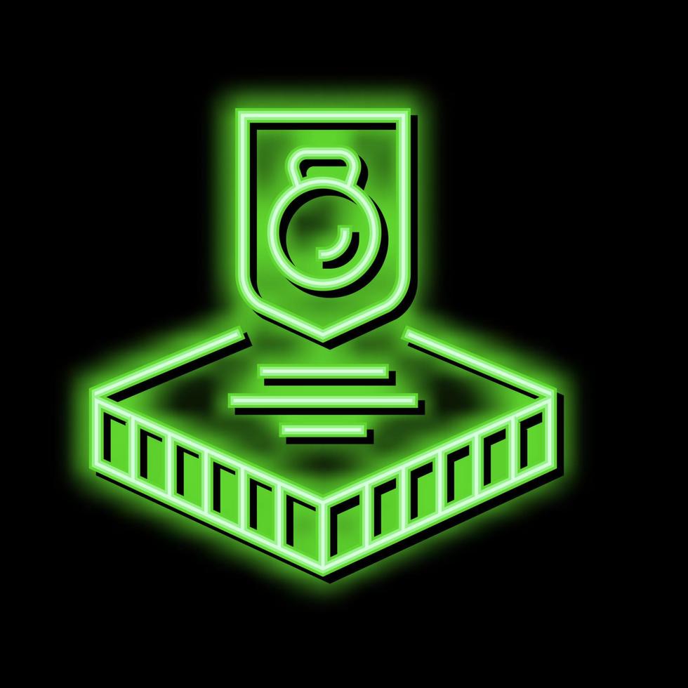 durable fabrics properties neon glow icon illustration vector