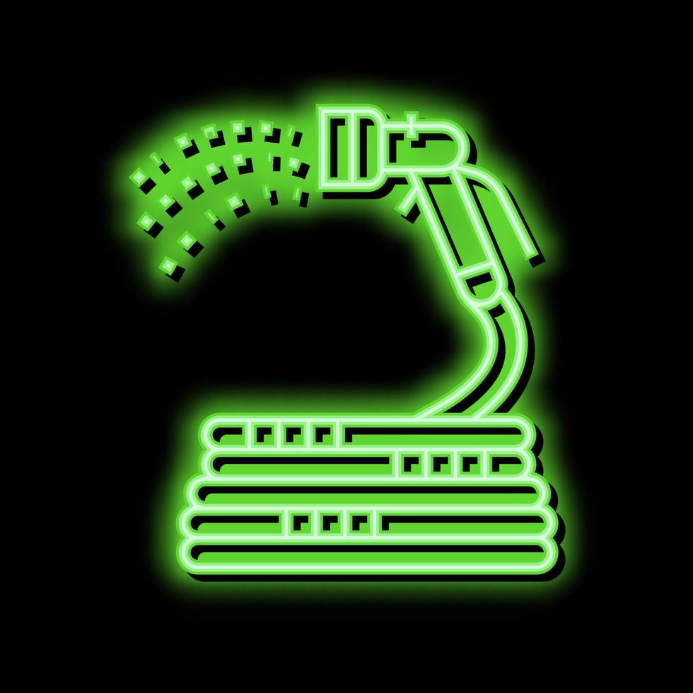 spray hose gardening neon glow icon illustration vector